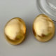 Oval metal chunky earrings