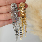 Long chain tassel earrings