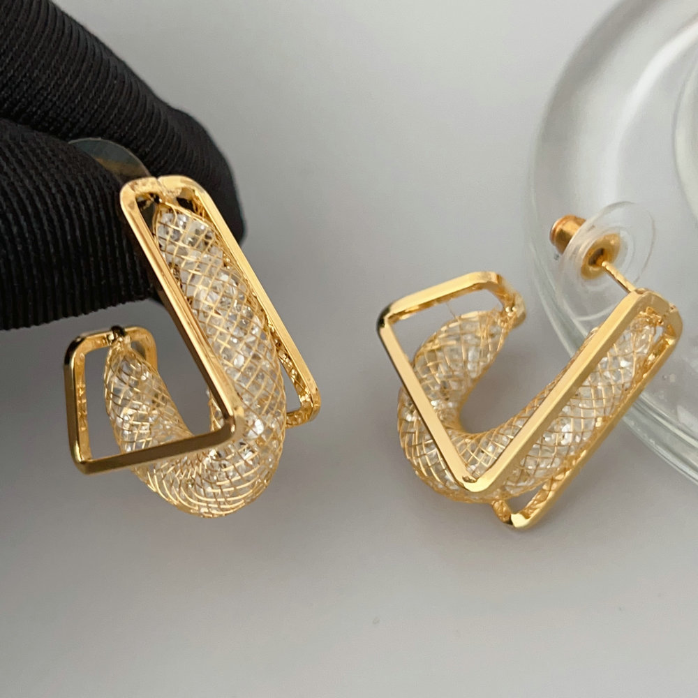 Triangle metal earrings