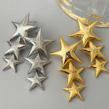 Metal star earrings