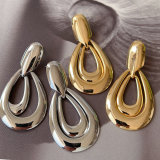 Metal water drop earrings