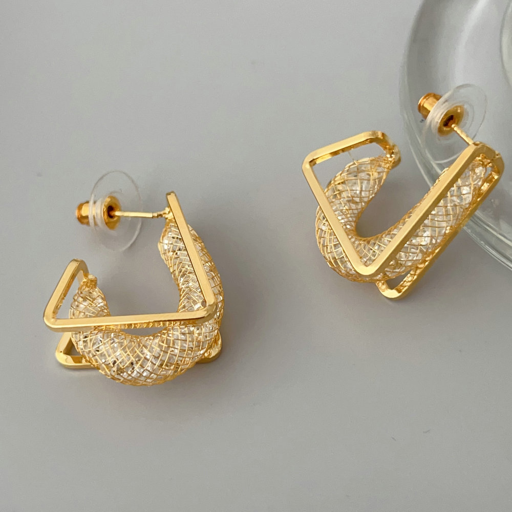 Triangle metal earrings