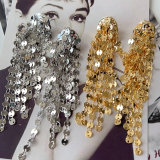 Long chain tassel earrings