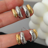 Silver and gold metal hoop