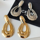 Metal water drop earrings