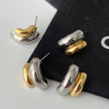 Silver and gold metal hoop