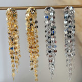 Long chain tassel earrings
