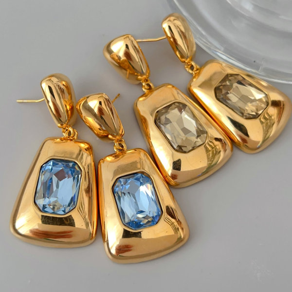 Square party earrings