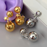 Ball star metal earrings
