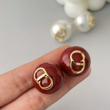 CD fat pearl earrings