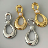 8 shape metal earrings