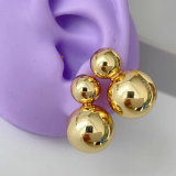 Gold ball earrings