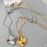 Big clover penant long necklace