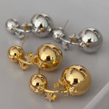 Ball star metal earrings