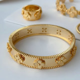 Clover bangle with ring