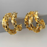 Bling metal fan earrings
