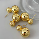 Gold ball earrings