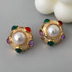 Colorful pearl earrings