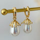 Water drop pearl earrings