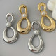 8 shape metal earrings