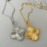 Big clover penant long necklace