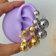 Ball star metal earrings