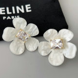 White flower earrings