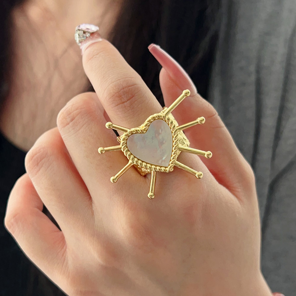 Shell heart ring