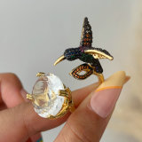Colorful bird ring