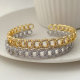 Pave chain cuff