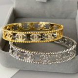 Pave channel bangle