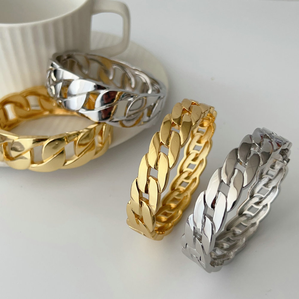 20mm width chain chunky bangle
