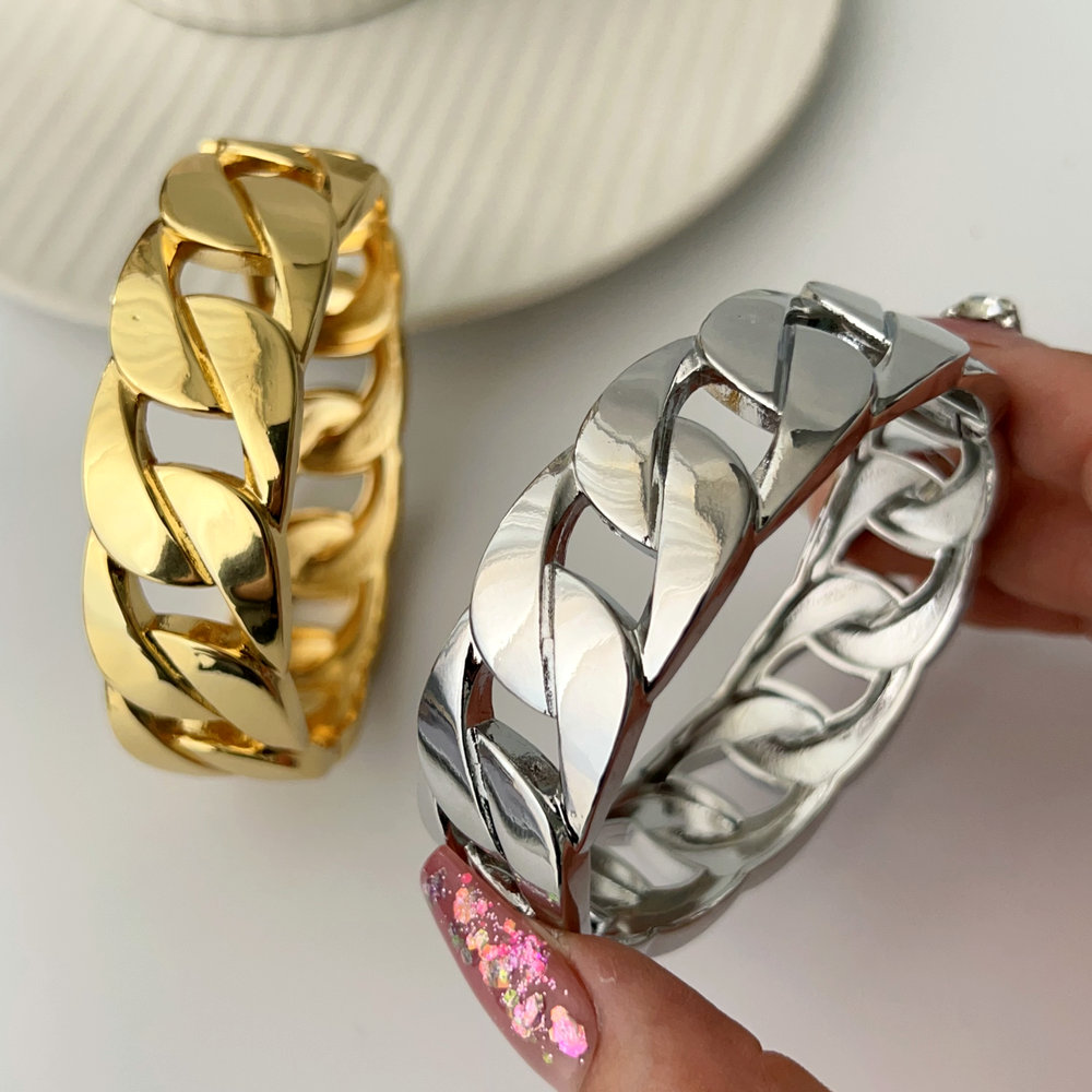 20mm width chain chunky bangle