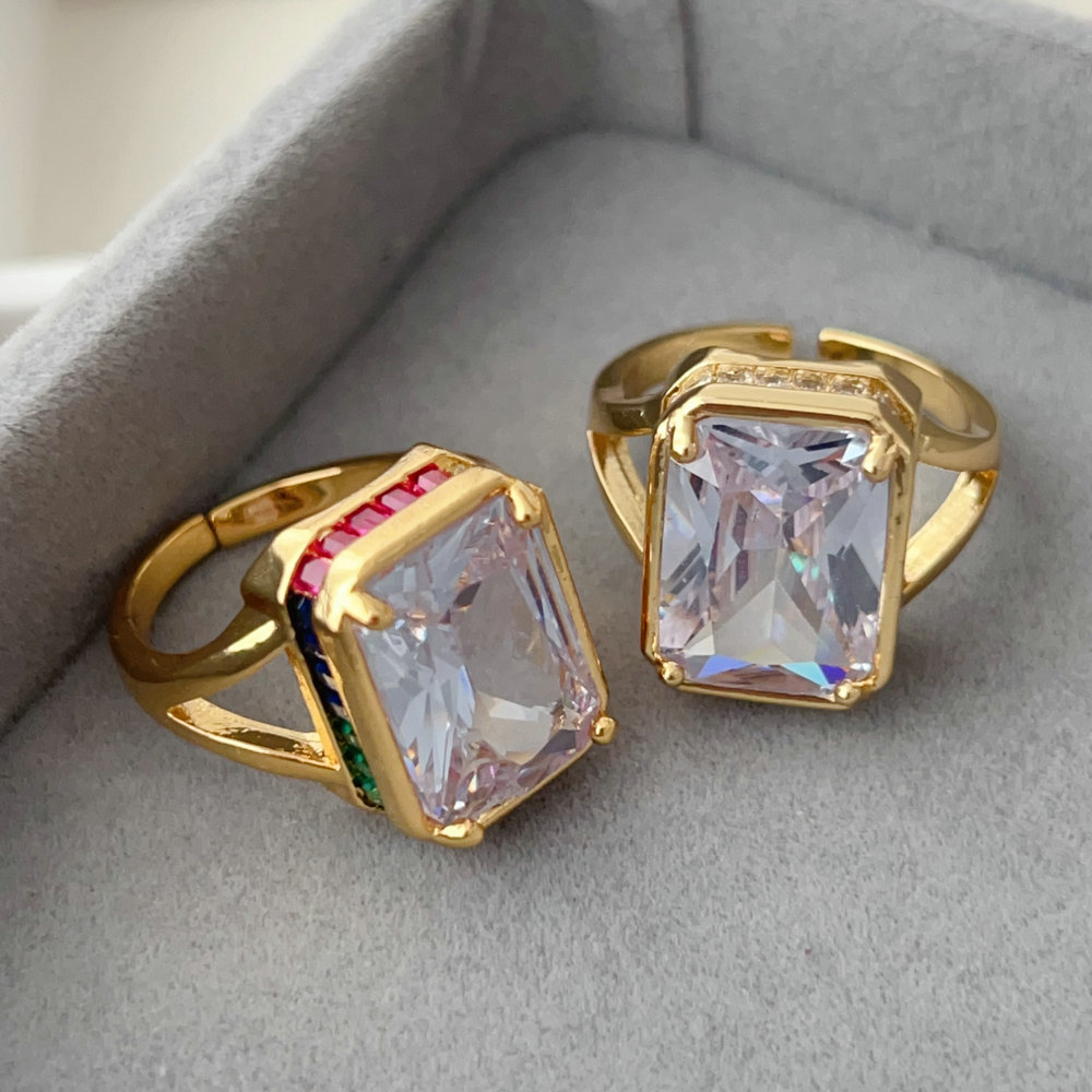 Pave zircon ring