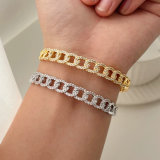 Pave chain cuff