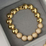 Pave round shape bracelet