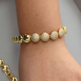 Pave round shape bracelet