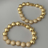 Pave round shape bracelet