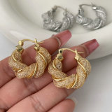 Twist bling hoop