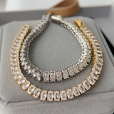 Pave zircon tennis chain bracelet