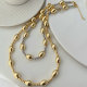 Oval gold bead necklace