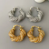 Twist bling hoop