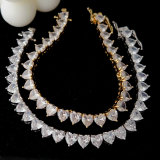 Pave zircon heart bracelet