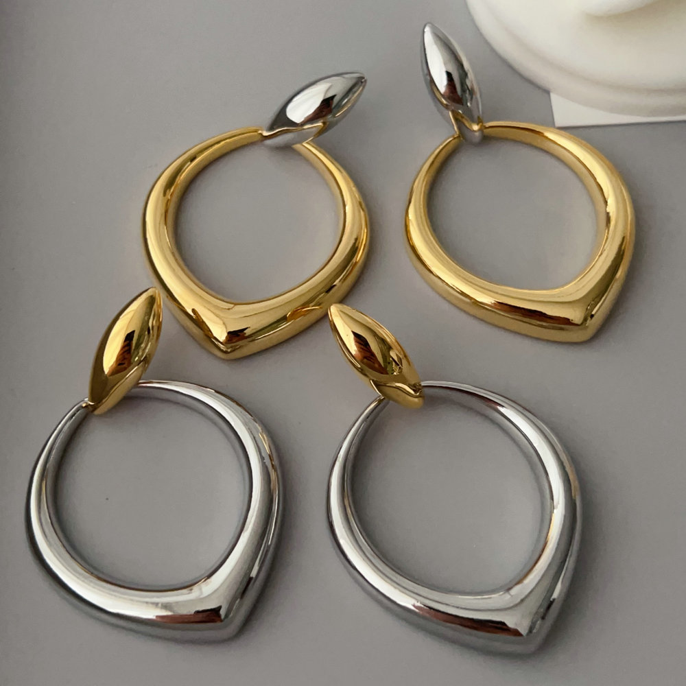 Big drop chunky earrings