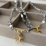 Hemitita necklace with dog
