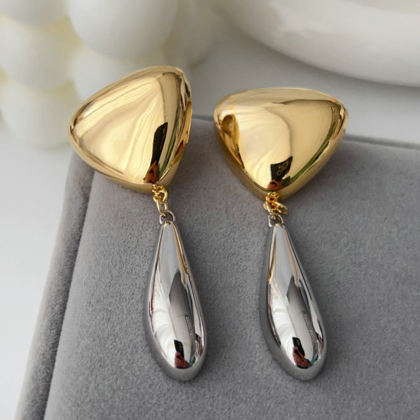 Silver charm earrings