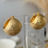 Metal ball chunky earrings
