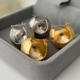 Metal ball chunky earrings