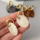 Egg shaped acrylic earrings
