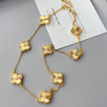 Pave clover necklace